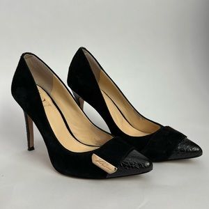 Vince Camuto Signature classic pumps Size 7 Black Suede/Leather